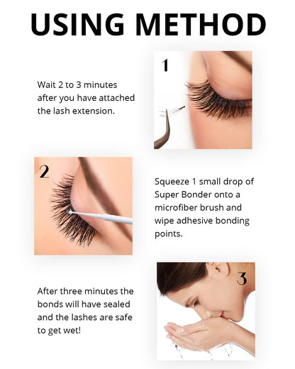 GOLLEEPRO Lash Bonder for Eyelash Extensions – Retention Sealant & Glue Accelerator 15ml