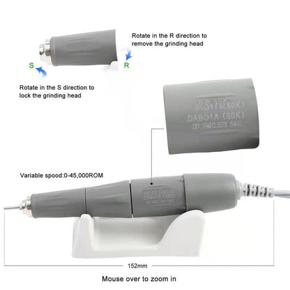 Goluao Nail Drill-210 Polishing Machine – High Torque, 0-45,000 RPM for Teeth, Lab, Jewelry & More