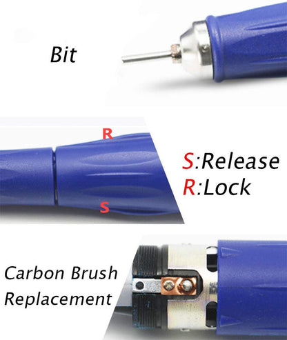 Goluao Professional 35000RPM Nail Drill – Acrylic & Gel Nail File for Home Salon