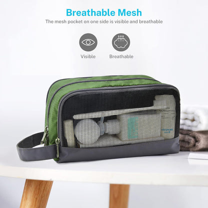 Gonex Travel Toiletry Bag Olive Green – Ultra-Light, Water-Resistant Organizer
