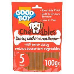 Good Boys Chewables Peanut Butter Sticks, 5pk