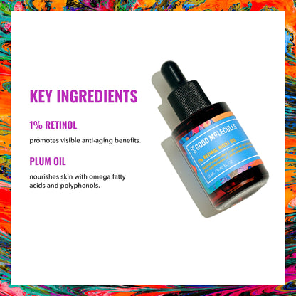 Good Molecules 1% Retinol Night Oil – Night Serum with Plum & Rosehip Oils (12 ml)