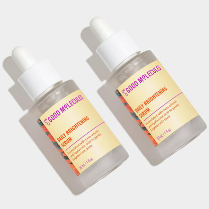 Good Molecules Daily Brightening Serum Pack 2 – 2 x 1 fl oz (30 ml) | Beta Arbutin 3% + Hyaluronic Acid for Bright, Hydrated Skin