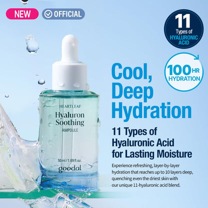 GOODAL Heartleaf Hyaluron Soothing Ampoule | Lightweight Hydration Serum 50ml