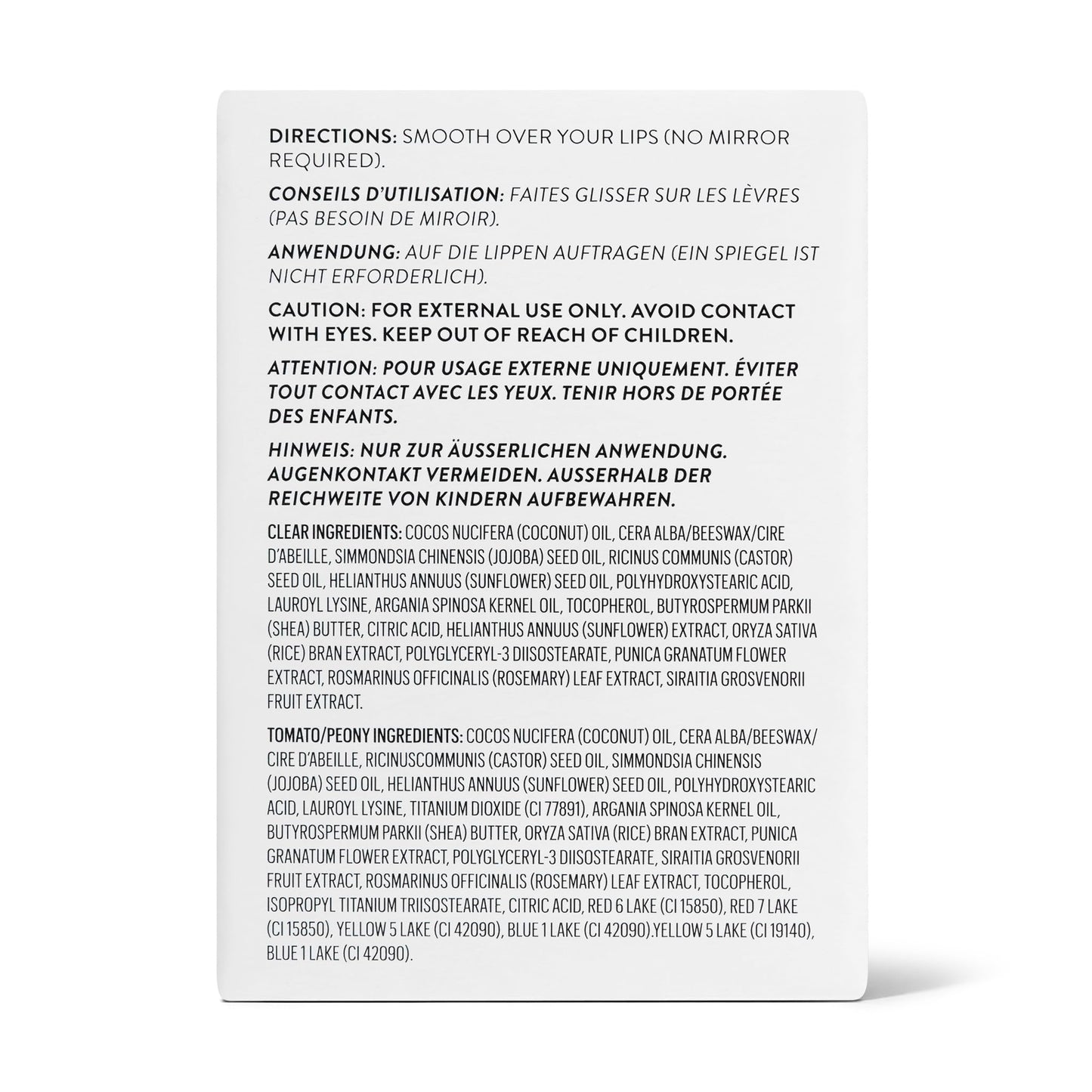 Goop Beauty Lip Balm Trio — Clean, Petroleum-Free Lip Care in Clear, Peony, Tomato | 0.16 oz Each