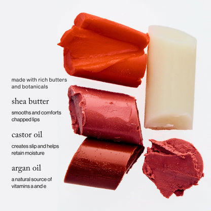 Goop Beauty Lip Balm Trio — Clean, Petroleum-Free Lip Care in Clear, Peony, Tomato | 0.16 oz Each