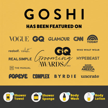 GOSHI Exfoliating Shower Sponge – Rip-Resistant, Rapid-Dry (Japan Made)