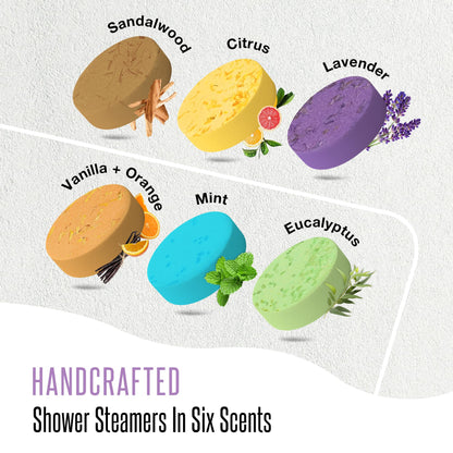 GOSSBY Shower Steamers Aromatherapy 6 Pack | Relaxing Home Spa Gift Set