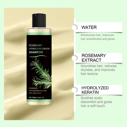Goswar Organic Rosemary Hair Growth Shampoo with Hydrolyzed Keratin – Thicker, Stronger Hair for All Hair Types