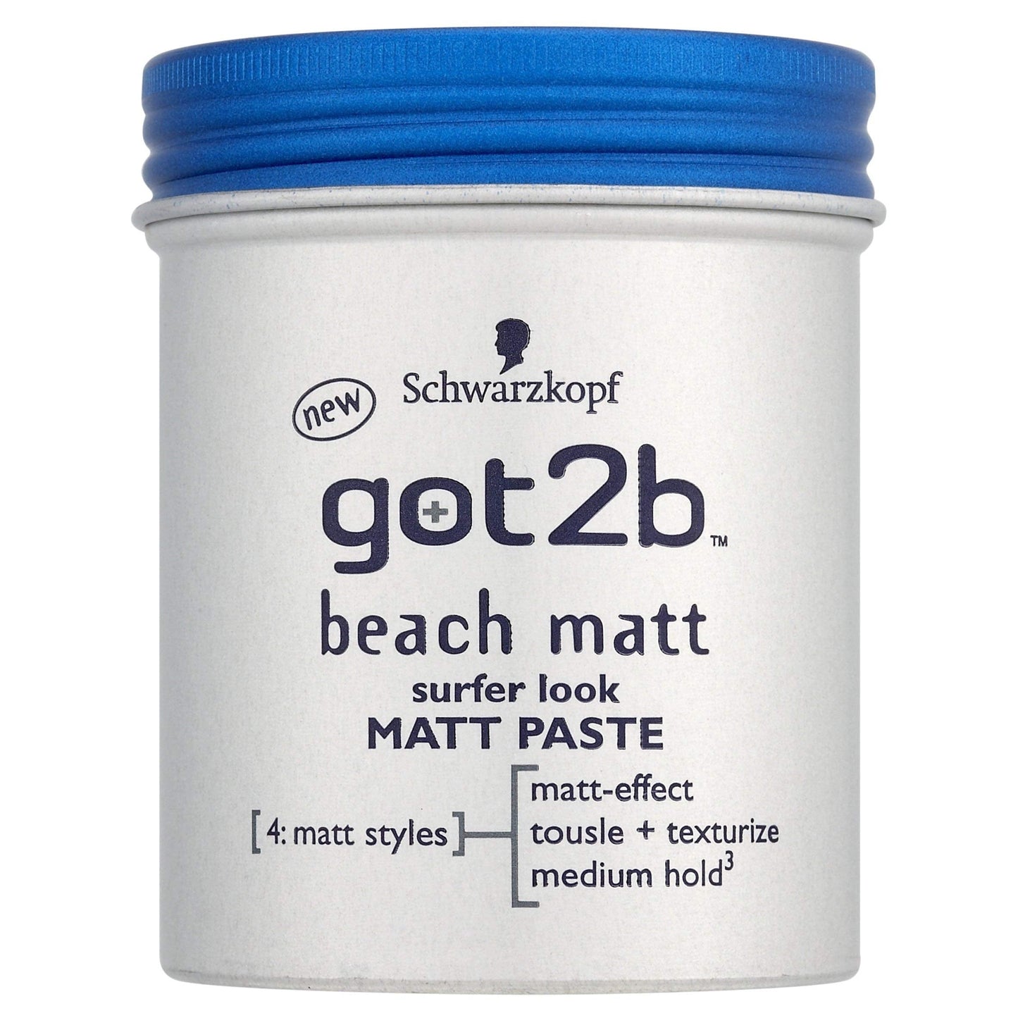 Schwarzkopf got2b Beach Matt Surfer Look Paste 100ml (Pack of 2) | Matte Texture, Medium Hold