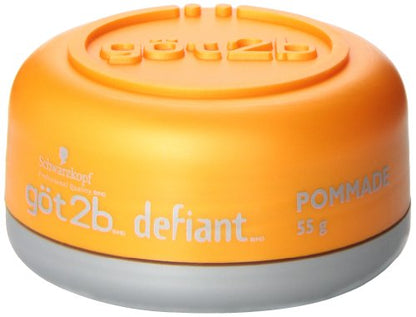 Got2b Defiant Define and Shine Pomade, 2-Ounce (Pack of 2) – Strong Hold & Shiny Finish
