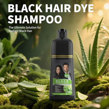 gowwim Black Hair Dye Shampoo – Plant-Based Semi-Permanent Gray Coverage