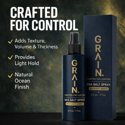 Grain Sea Salt Spray for Men — Texturizing, Volumizing Hair Spray with Lightweight Hold | 6oz/177mL