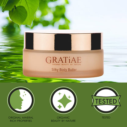Gratiae Organic Silky Body Butter – Hydrating Shea Cream for Neck & Decollete