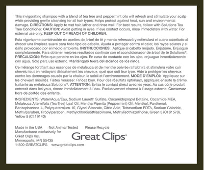 GREAT CLIPS Tea Tree Shampoo 12 fl oz | Hydrates, Invigorates Scalp for All Hair Types