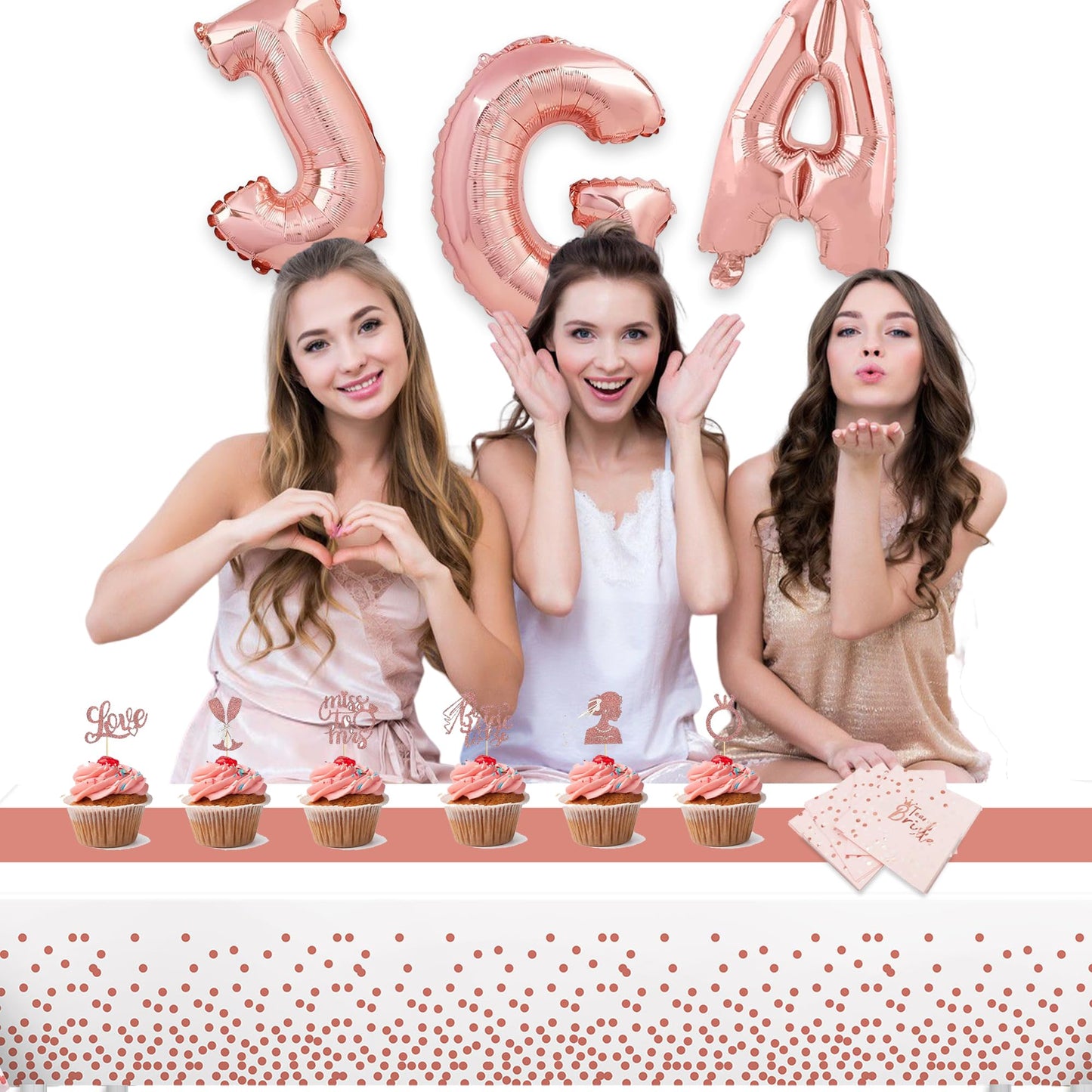 GREATRIL Rose Gold Party Table Covers – 54x108 in, 2-Pack