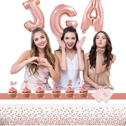 GREATRIL Rose Gold Party Table Covers – 54x108 in, 2-Pack