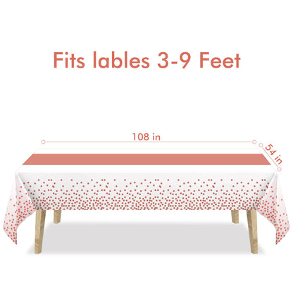 GREATRIL Rose Gold Party Table Covers – 54x108 in, 2-Pack