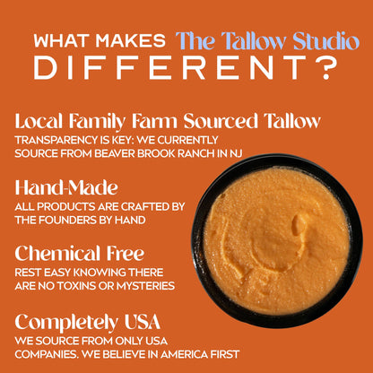 The Tallow Studio Antioxidant Tallow Face Balm – Grass-Fed & Organic, Handmade (2 oz)