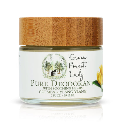 Green Forest Lady Pure Organic Deodorant – Aluminum-Free, Copaiba & Ylang Ylang, Vegan, 2 oz