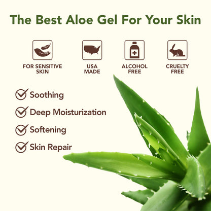 Green Leaf Naturals Amazing Aloe Vera Gel – 12oz Pure, Freshly Cut, Unscented
