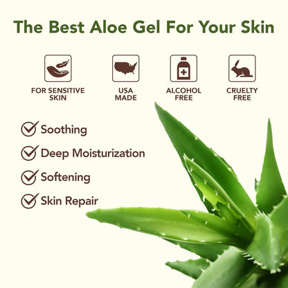 Green Leaf Naturals Amazing Aloe Vera Gel — 8oz, 100% Pure, Freshly Cut, Unscented