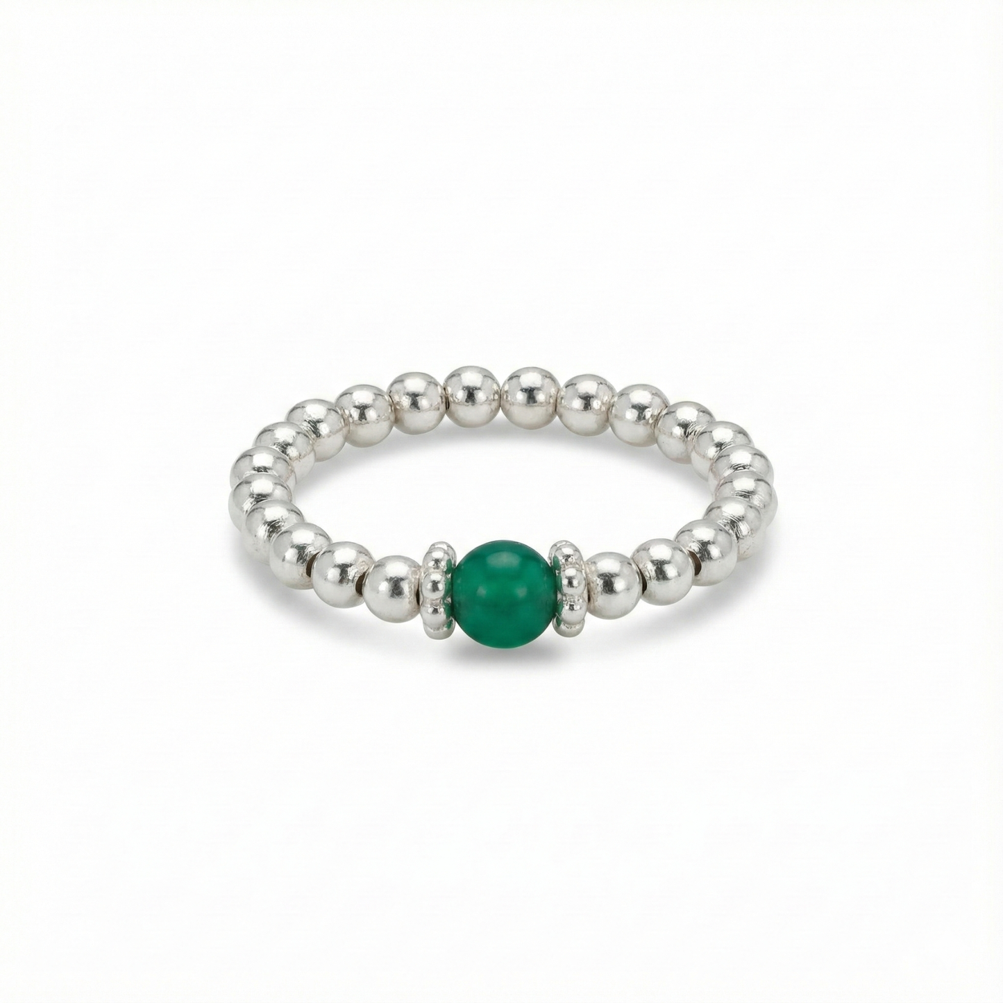 Green Agate Gemstone Ring