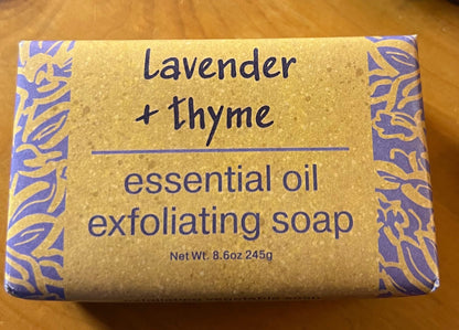 Greenwich Bay Trading Co Lavender & Thyme Exfoliating Bath Bar Soap – Set of 2, 8.6 oz Each