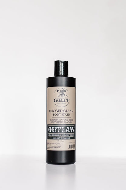 GRIT Goat Milk Body Wash Outlaw – All-Natural, Dye-Free, 16 oz