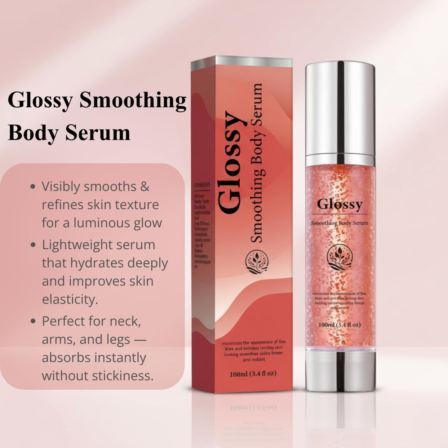 GROEI Glossy Anti-Wrinkle & Firming Body Serum - 100ml | Hyaluronic Acid, Peptides
