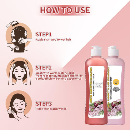 GROEI Onion Biotin & Rosemary Shampoo & Treatment Set – Strengthen Roots, Repair Damage, Boost Shine (16.78 Fl oz / 496 ml)