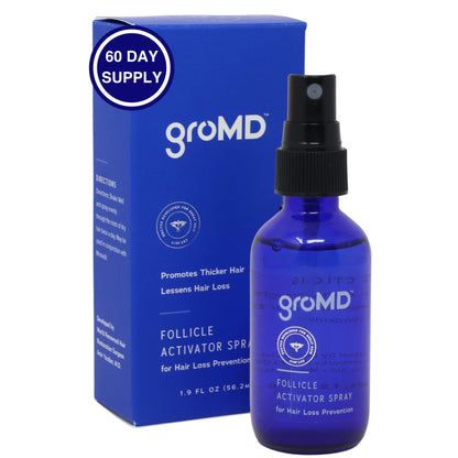 GroMD Hair Loss Serum — Doctor-Developed Hair Growth Treatment with DHT Blocking, Argan Oil & Caffeine | 60 Day Supply