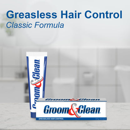 Groom & Clean Hair Styling Gel – Medium Hold, Non-Greasy & Easy Wash-Out | 4.5 Oz Pack of 2