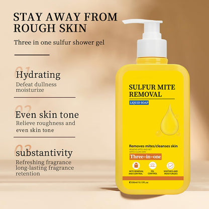 Grospe Sulfur Body Wash – 3-in-1 Deep Cleansing & Hydration (300ml)