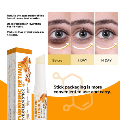 Grospe 2-Pack Turmeric Retinol Eye Stick | Hydrating Under-Eye Care for Dark Circles and Fine Lines