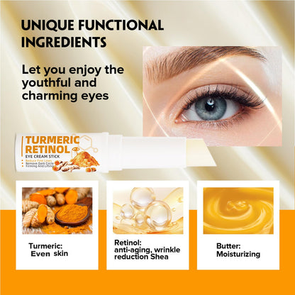 Grospe 2-Pack Turmeric Retinol Eye Stick | Hydrating Under-Eye Care for Dark Circles and Fine Lines