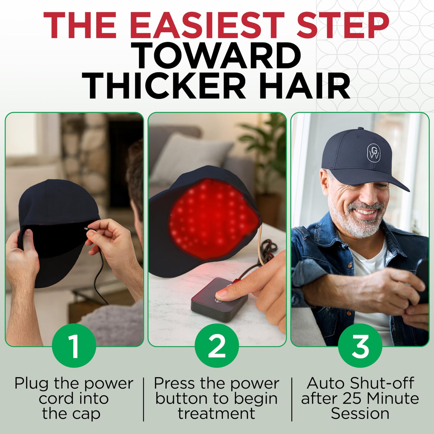 GroWell Red Light Therapy Hair Growth Cap – FDA Cleared & Clinically Studied
