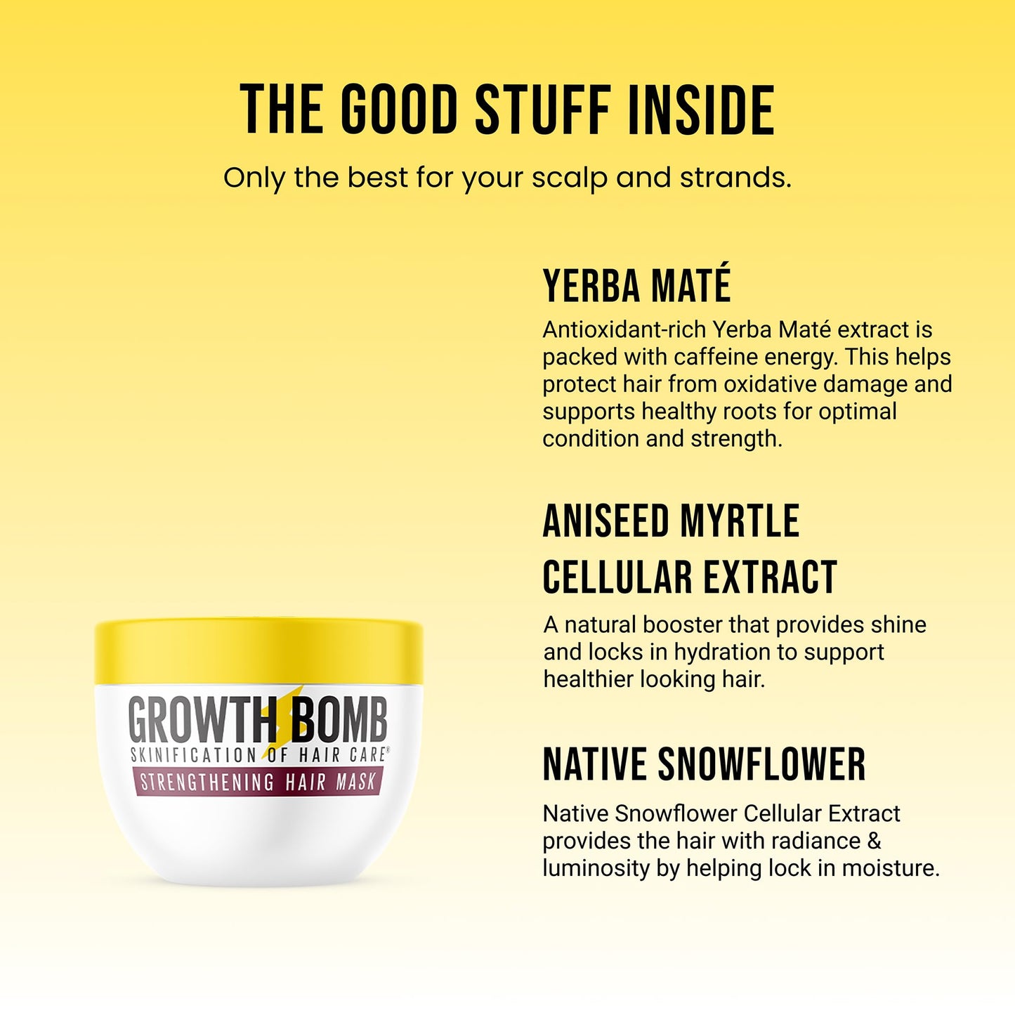 GROWTH BOMB Strengthening Hair Mask – Deep Conditioning for Damaged Hair (235 ml)