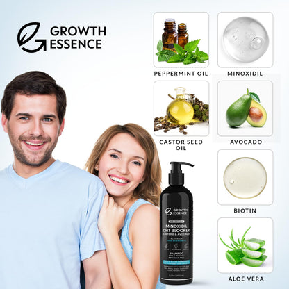 Growth Essence Twopack Thickening Hair Regrowth Shampoo – Minoxidil & Biotin