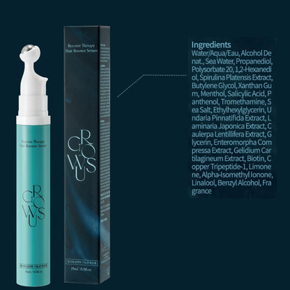 Growus Recover Therapy Booster Serum 15ml – Scalp Serum for Fuller Hair, Biotin & Sea Water