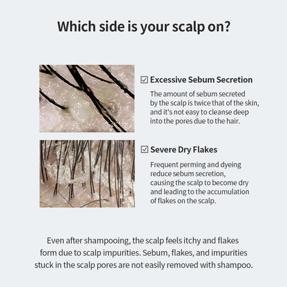 GROWUS Sea Salt Therapy Scalp Scaler — 2-in-1 Shampoo for Itchy & Oily Scalp | Salicylic Acid, Niacinamide, Dexpanthenol | 8.8 oz / 250 g | Paraben & Sulfate Free