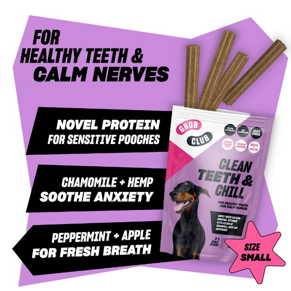 Grub Club Clean Teeth & Chill Dog Treats 175g