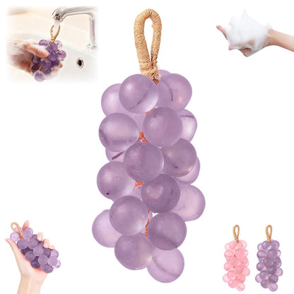 Gtyuoo Grape Soap On A Rope – Handmade Grape Cluster Soap with Lasting Fragrance