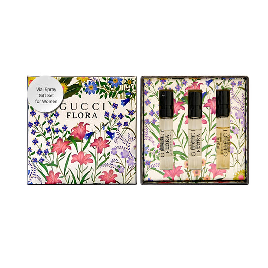 Gucci Flora Gift Set for Women – 3 Mini EDPs (0.05 oz) Travel-Sized