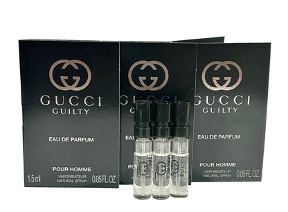 Gucci Guilty PARFUM Sample Set for Men – 3 x 1.5 ml Travel Sprays