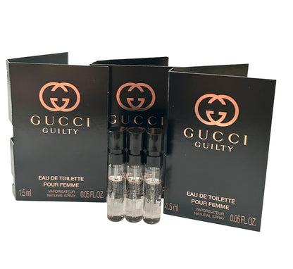 Gucci Guilty Sample Women EDT — Travel-Size Set of 3 (1.5 ml each)
