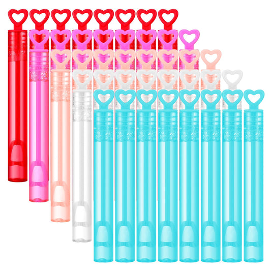 Gullora 40-Pack Mini Heart Bubbles – Assorted Colors for Kids’ Parties and Special Occasions