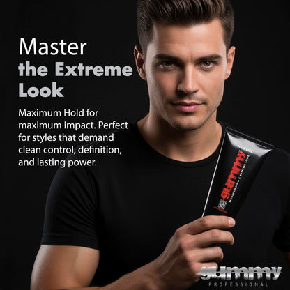 Gummy Professional Hair Gel for Men and Women – Strong Hold Styling Gel with Shine and Conditioning – 150ml