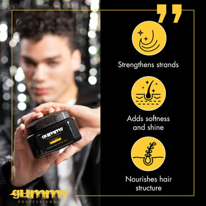 Gummy Professional Plus Hair Gel – Strong Hold for Slick Back, Curls & Braids (700 ml)
