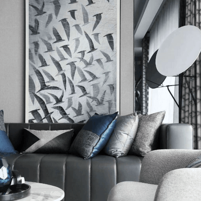 Guti Blue Velvet Cushion, 50 x 50cm